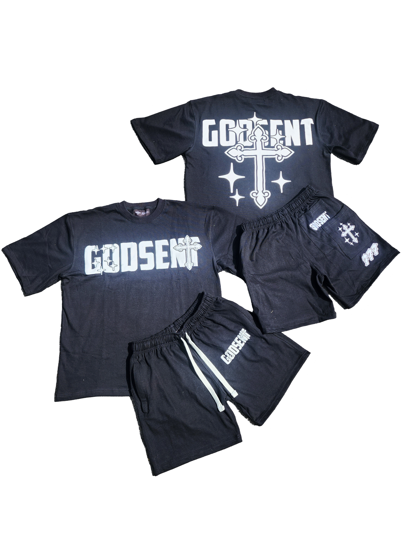 'Charcoal' v2 Shorts + Tshirt Set